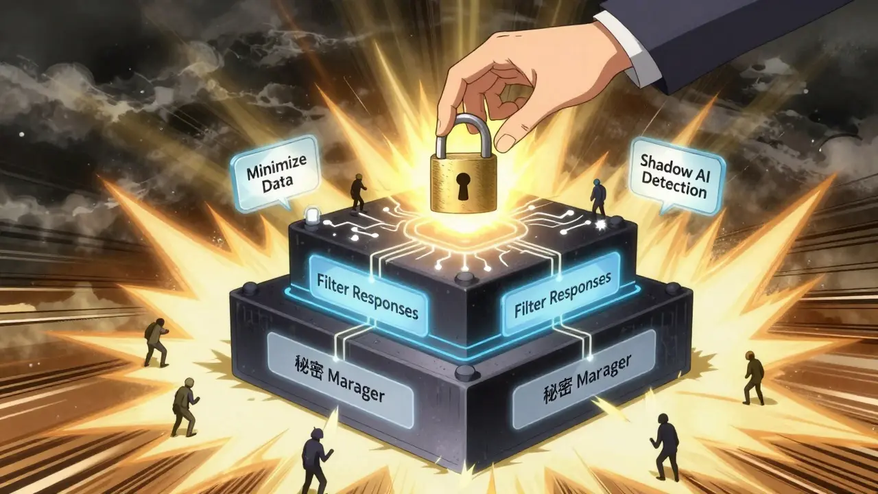 Eine mehrschichtige KI-Sicherheitsarchitektur schützt vor Angriffen mit menschlicher Aufsicht.